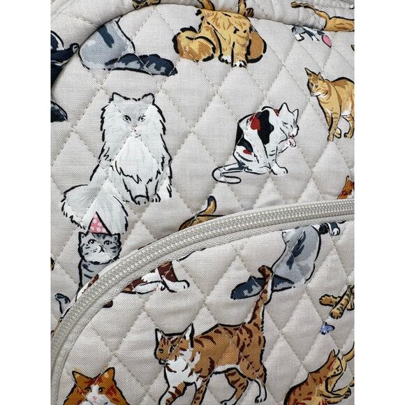 Vera Bradley A Cat’s Life Essential Large Backpack Trolley Sleeve Laptop Pocket main image 14